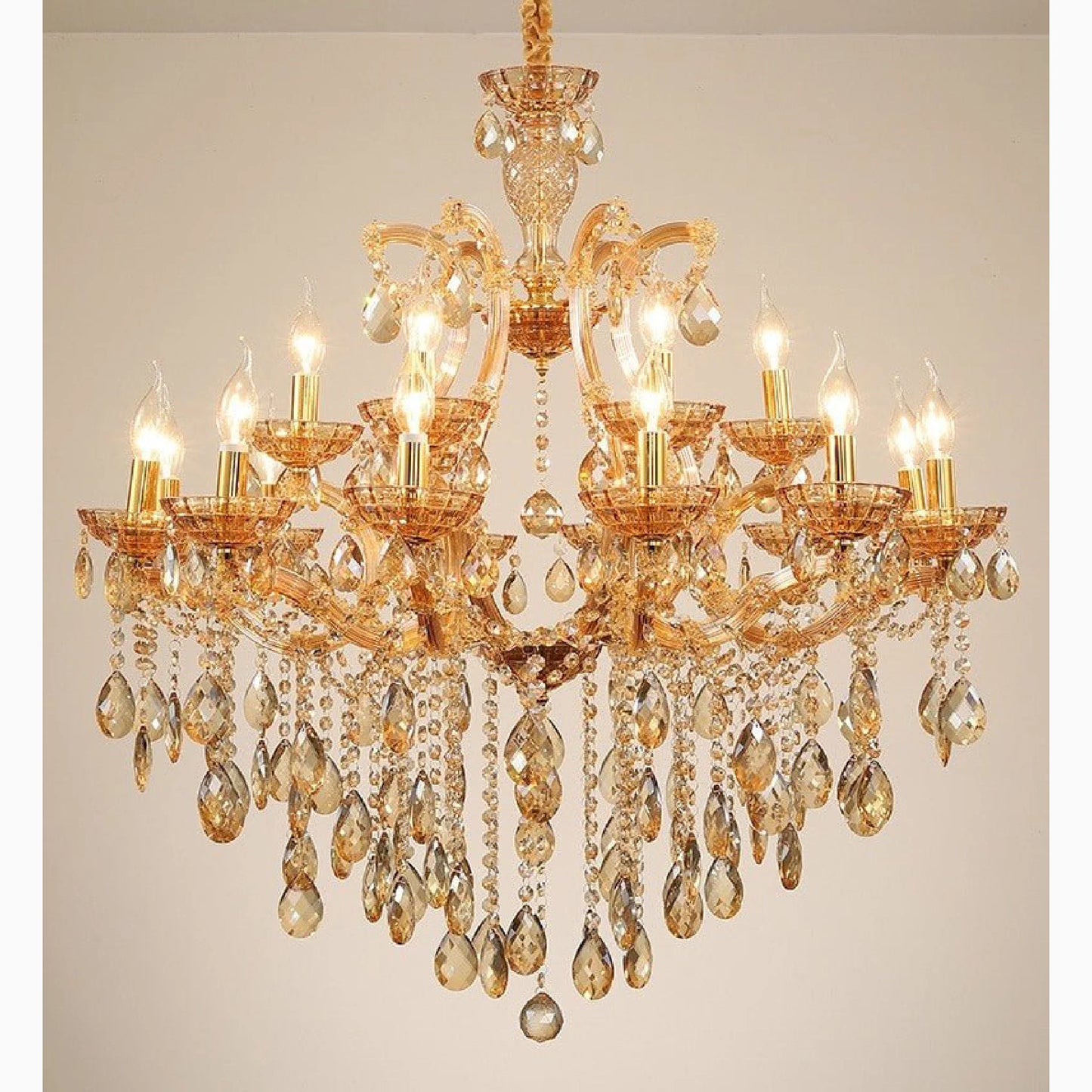 Zenevredo | European-Style Retro Crystal Candle Shape Chandelier