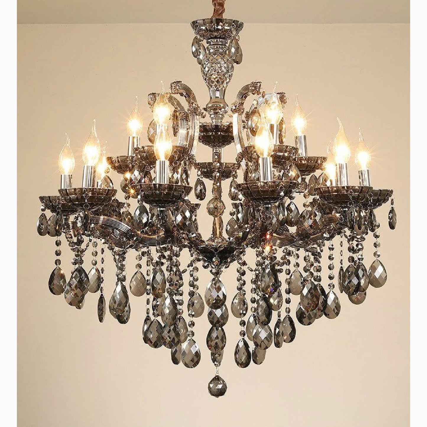 Zenevredo | European-Style Retro Crystal Candle Shape Chandelier