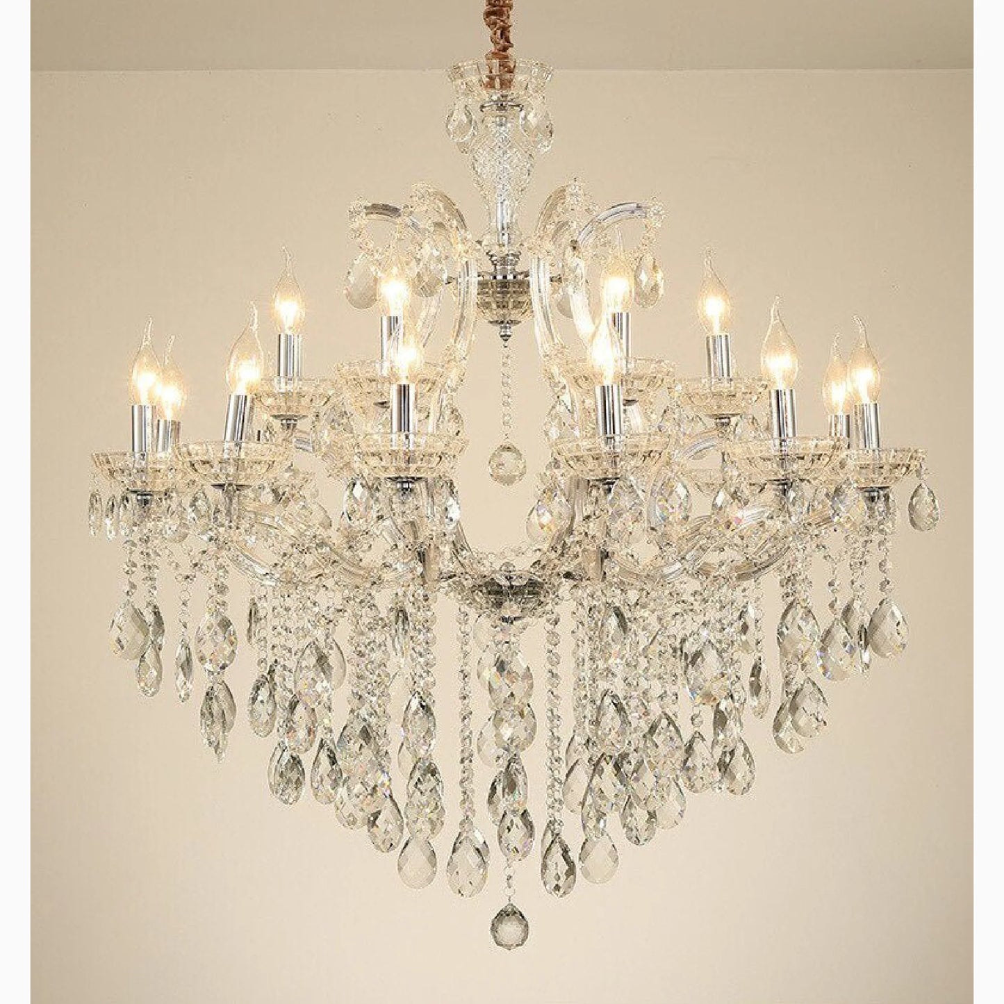 Zenevredo | European-Style Retro Crystal Candle Shape Chandelier