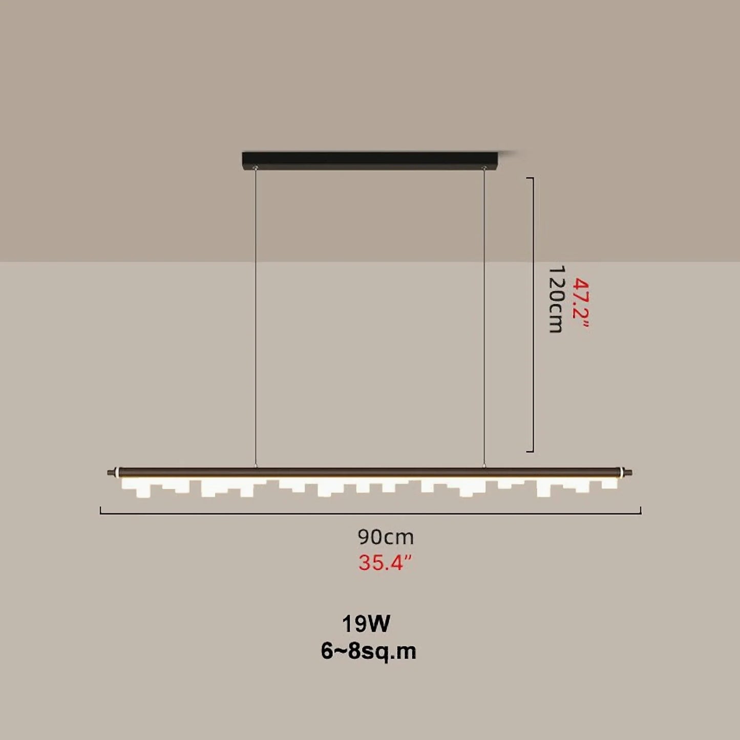 Aspremont | Nordic Long Bar LED Pendant Light