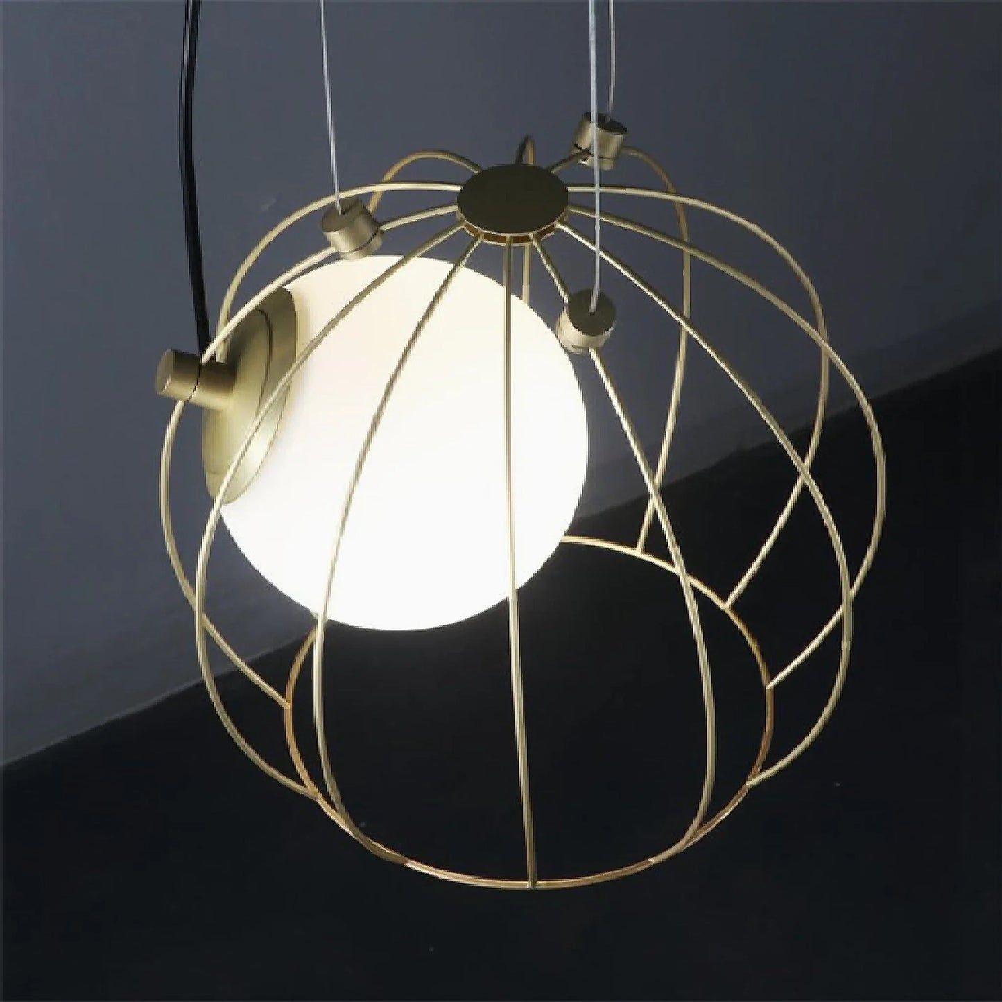 Malaussène | Post Modern Iron Cage Chandelier