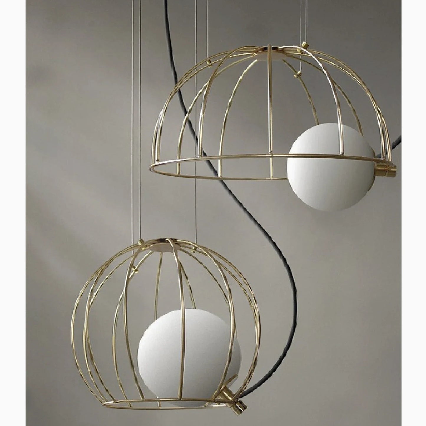 Malaussène | Post Modern Iron Cage Chandelier