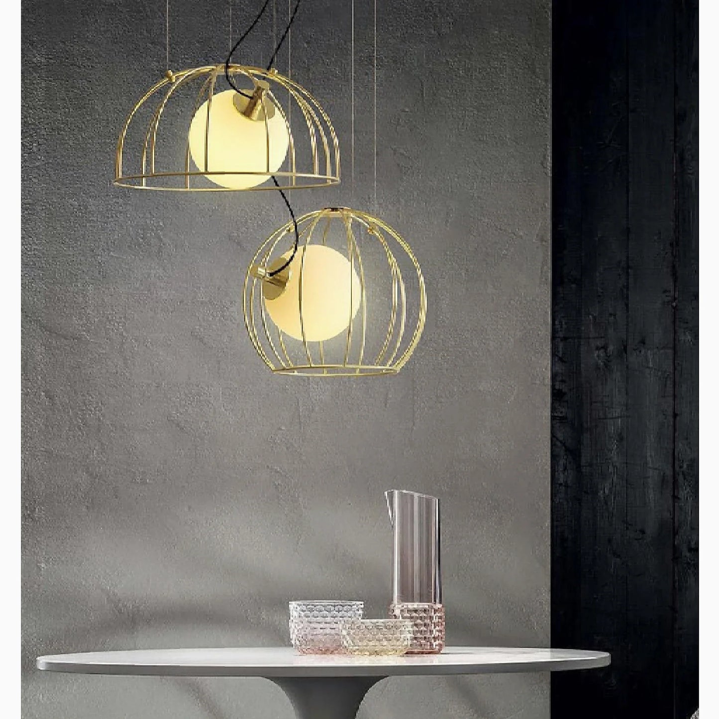 Malaussène | Post Modern Iron Cage Chandelier