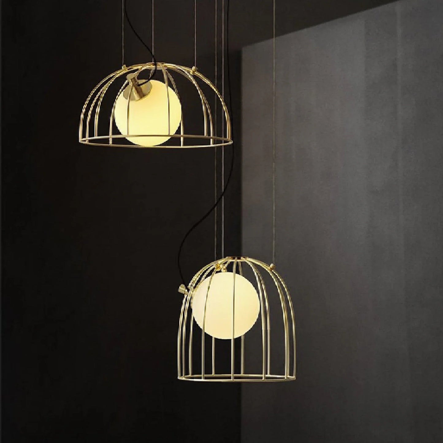 Malaussène | Post Modern Iron Cage Chandelier