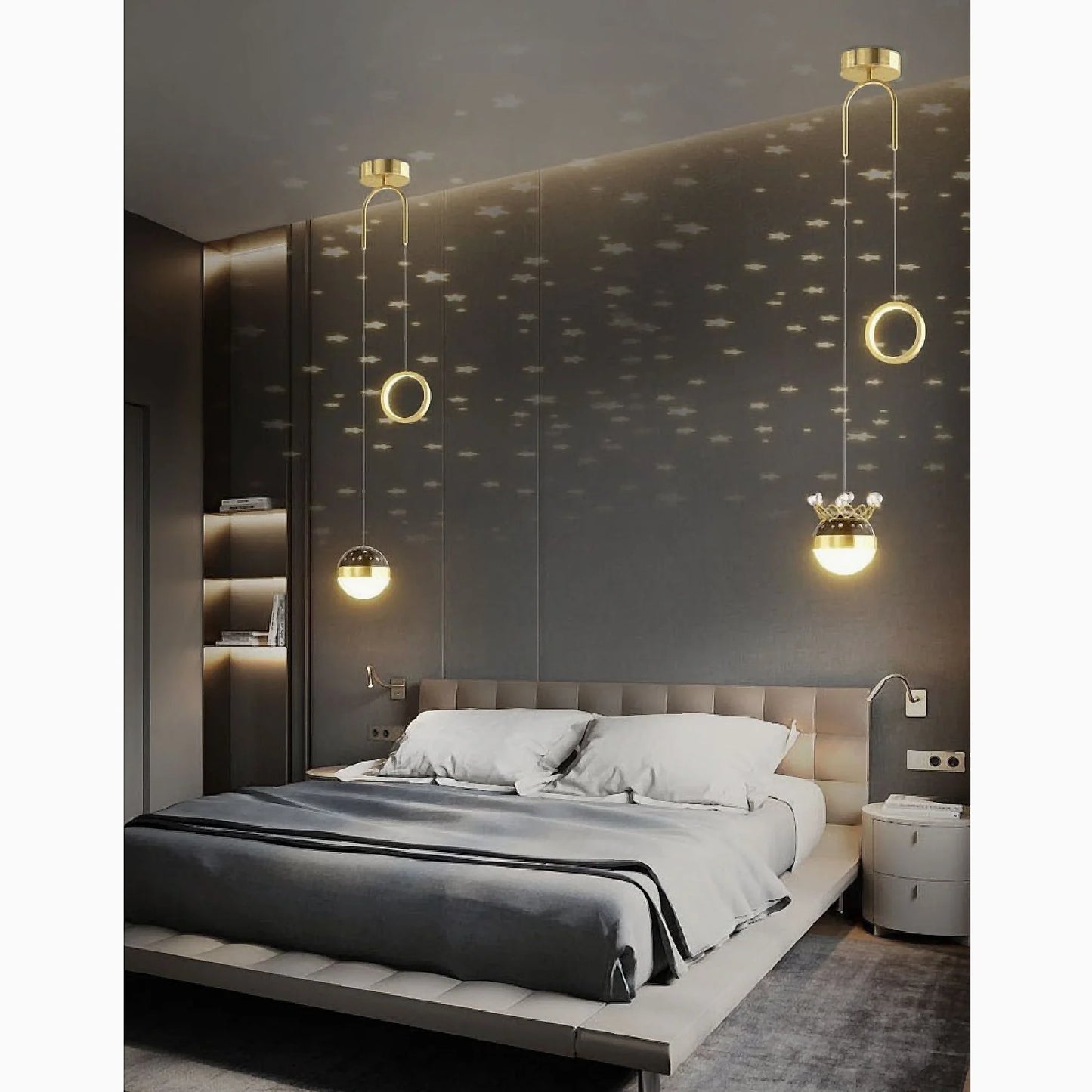 Valdeblore | Nordic Bedside Stars Design Pendant Lamp