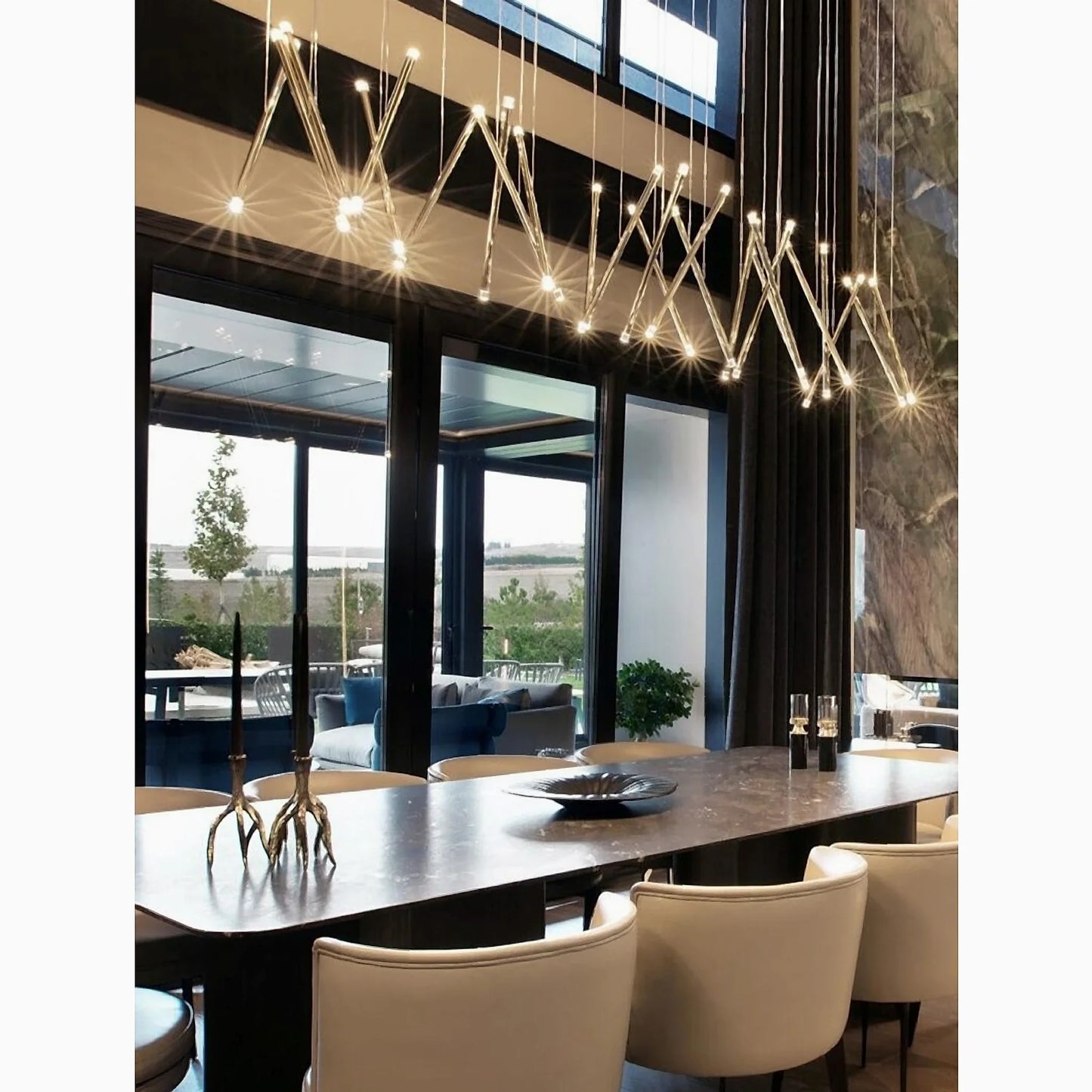 Villars-sur-Var | Long Gold/Chrome/Black Kitchen Lighting