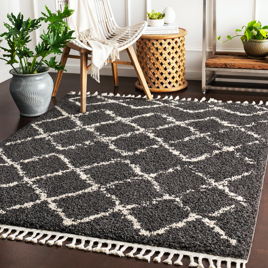 Berber Ebony Shag Rug - Nordic Side - 