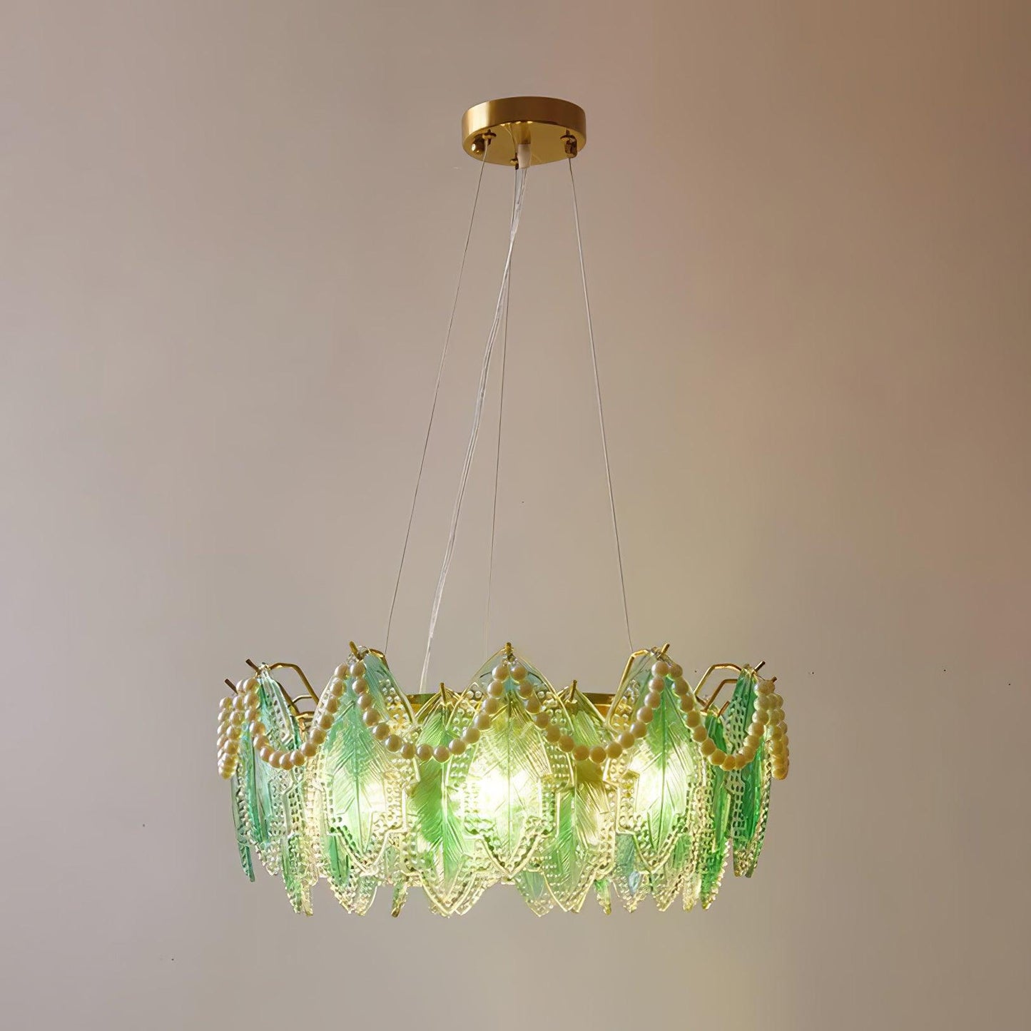 Maple Leaf Glass Chandelier