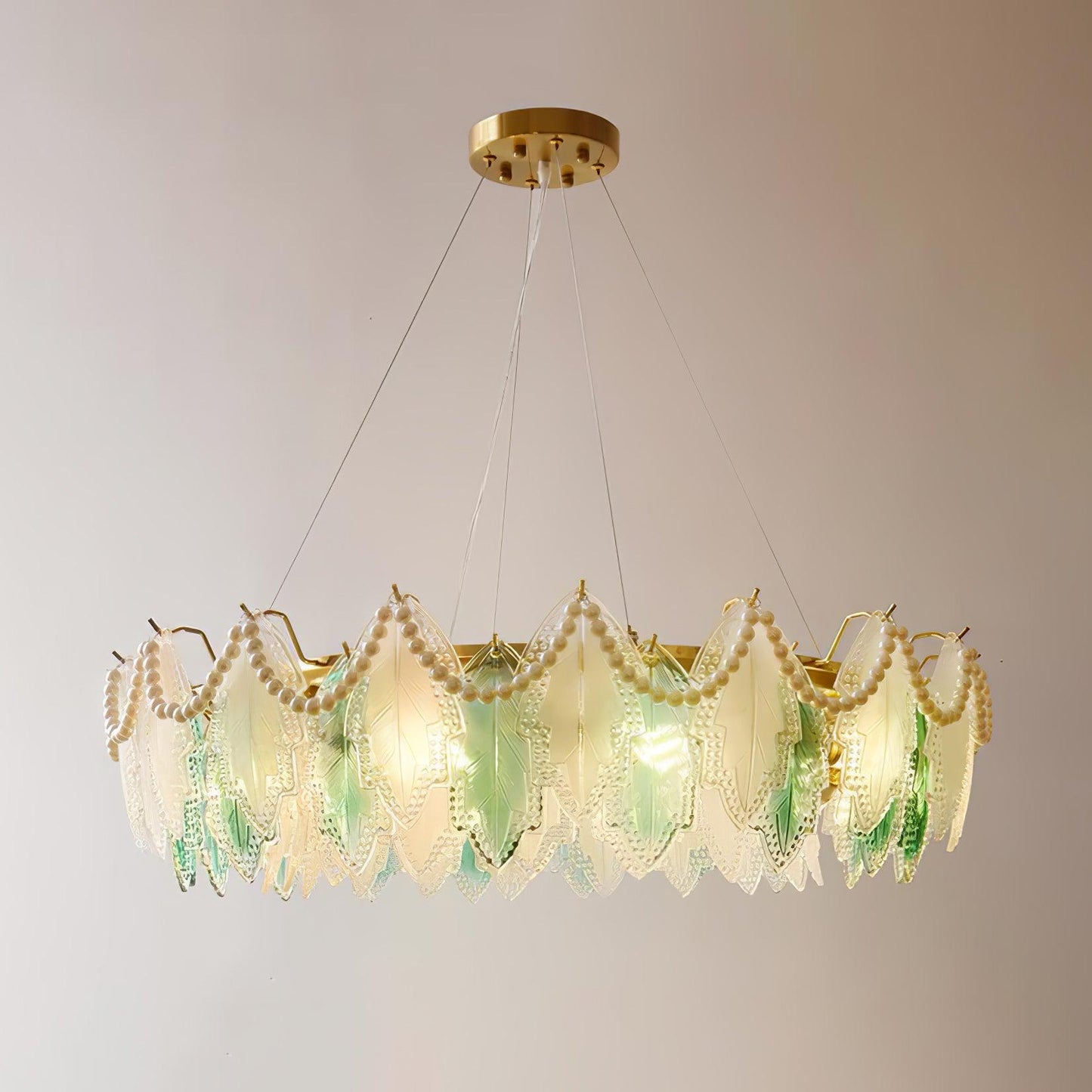 Maple Leaf Glass Chandelier