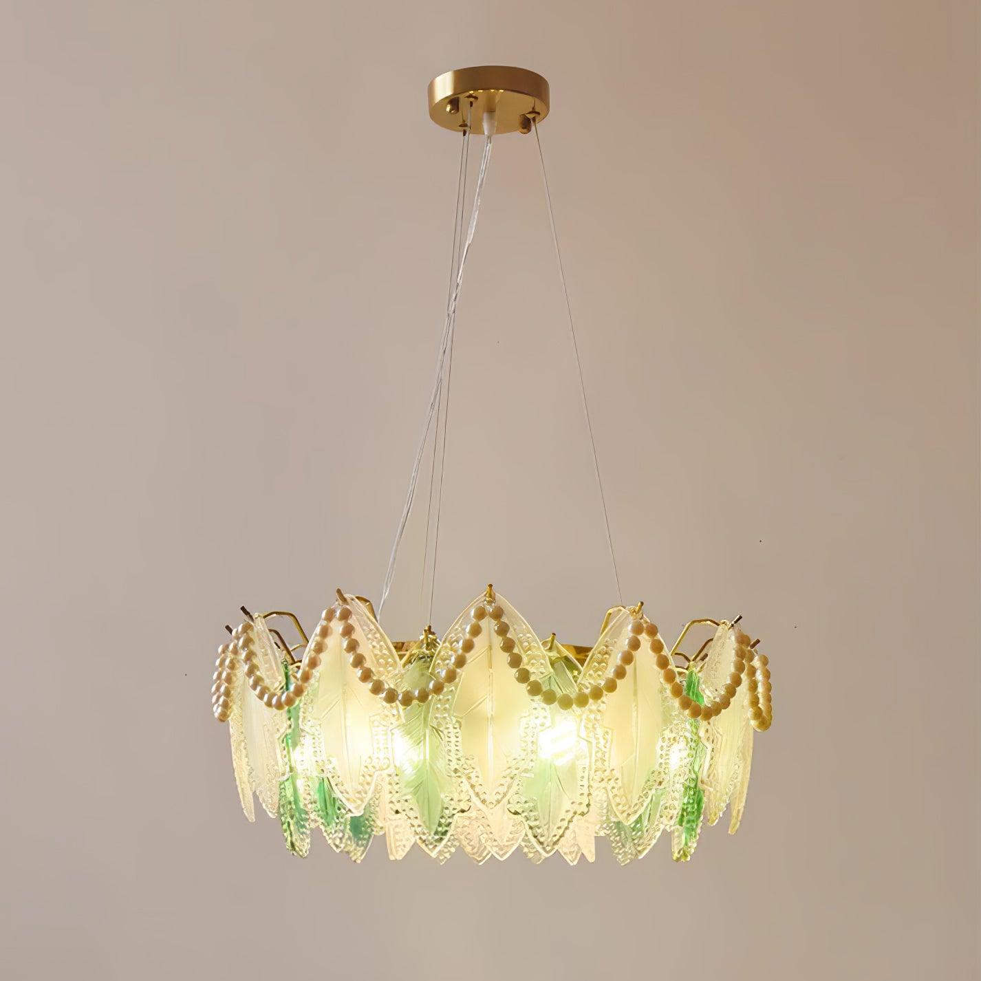 Maple Leaf Glass Chandelier