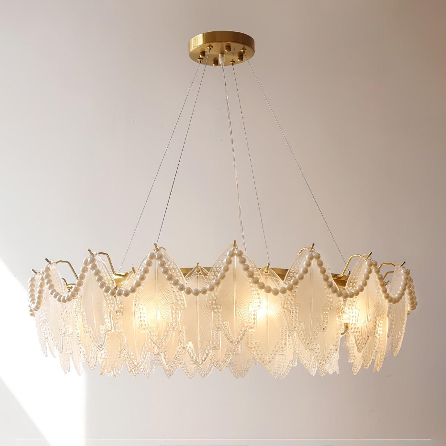 Maple Leaf Glass Chandelier