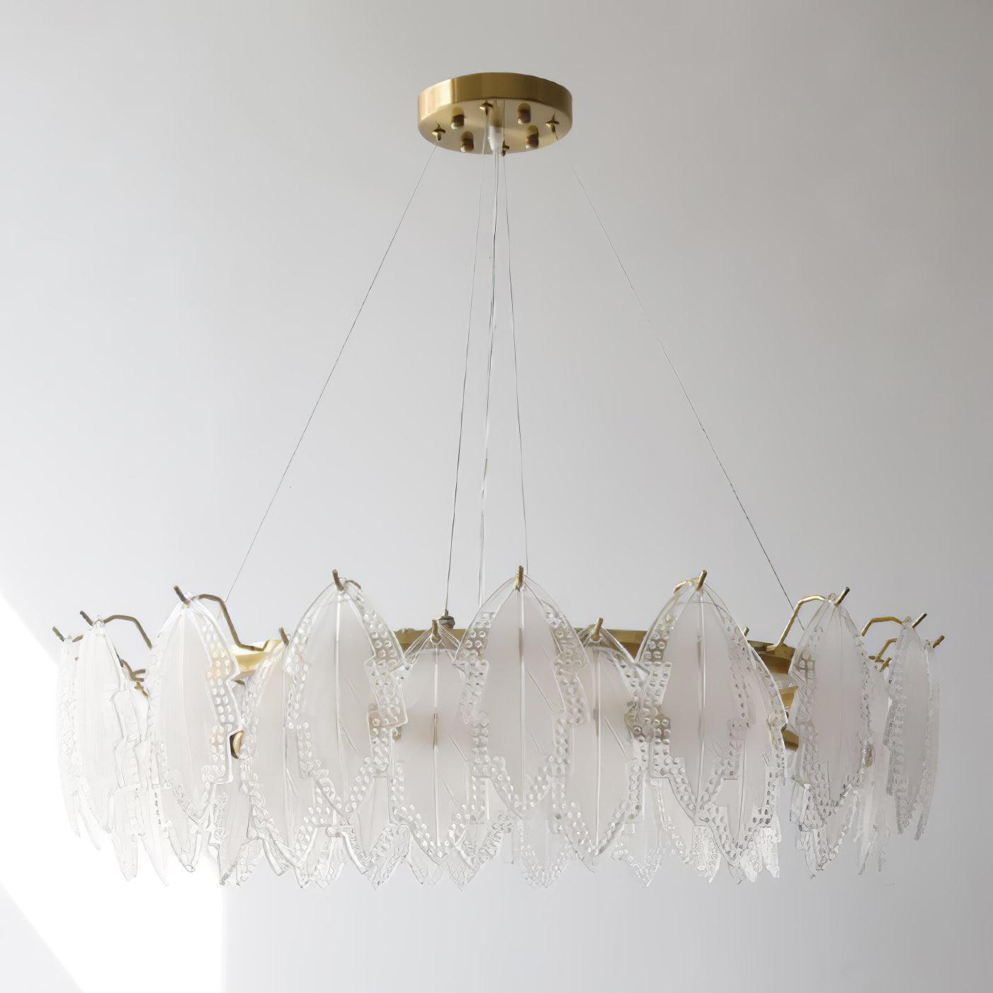 Maple Leaf Glass Chandelier