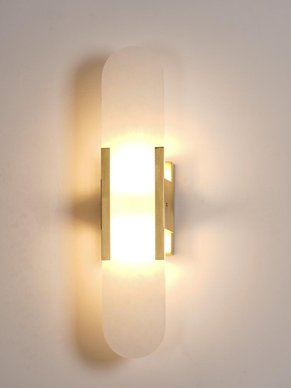 Melange Elongated Alabaster Wall Lamp