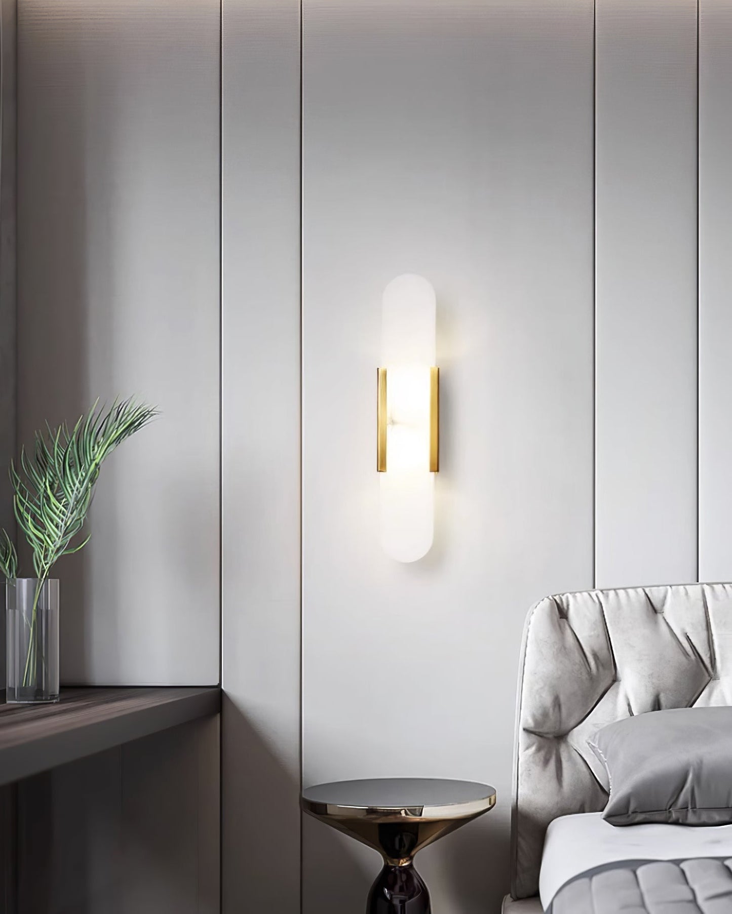 Melange Elongated Alabaster Wall Lamp