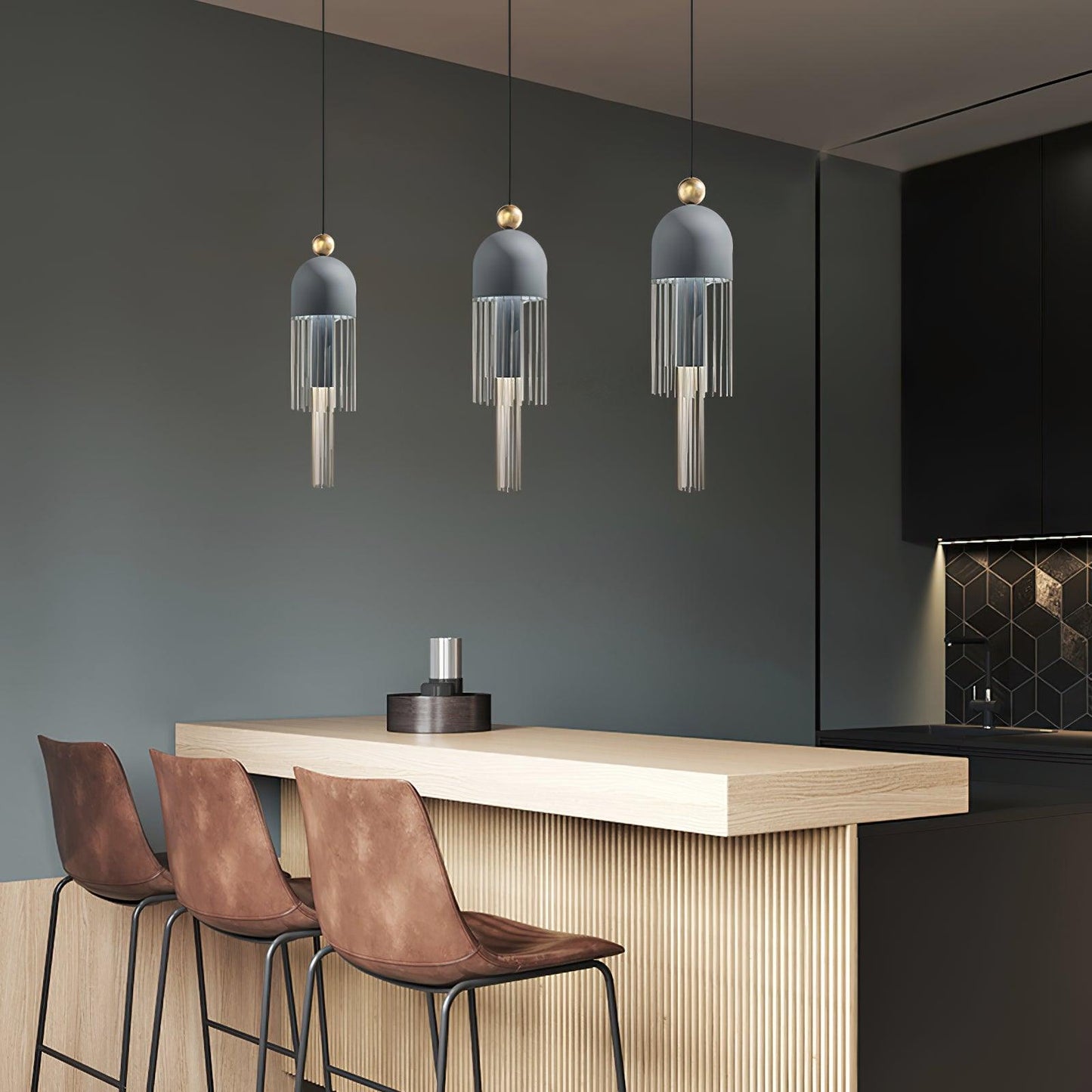 Metal Glass Pendant Light