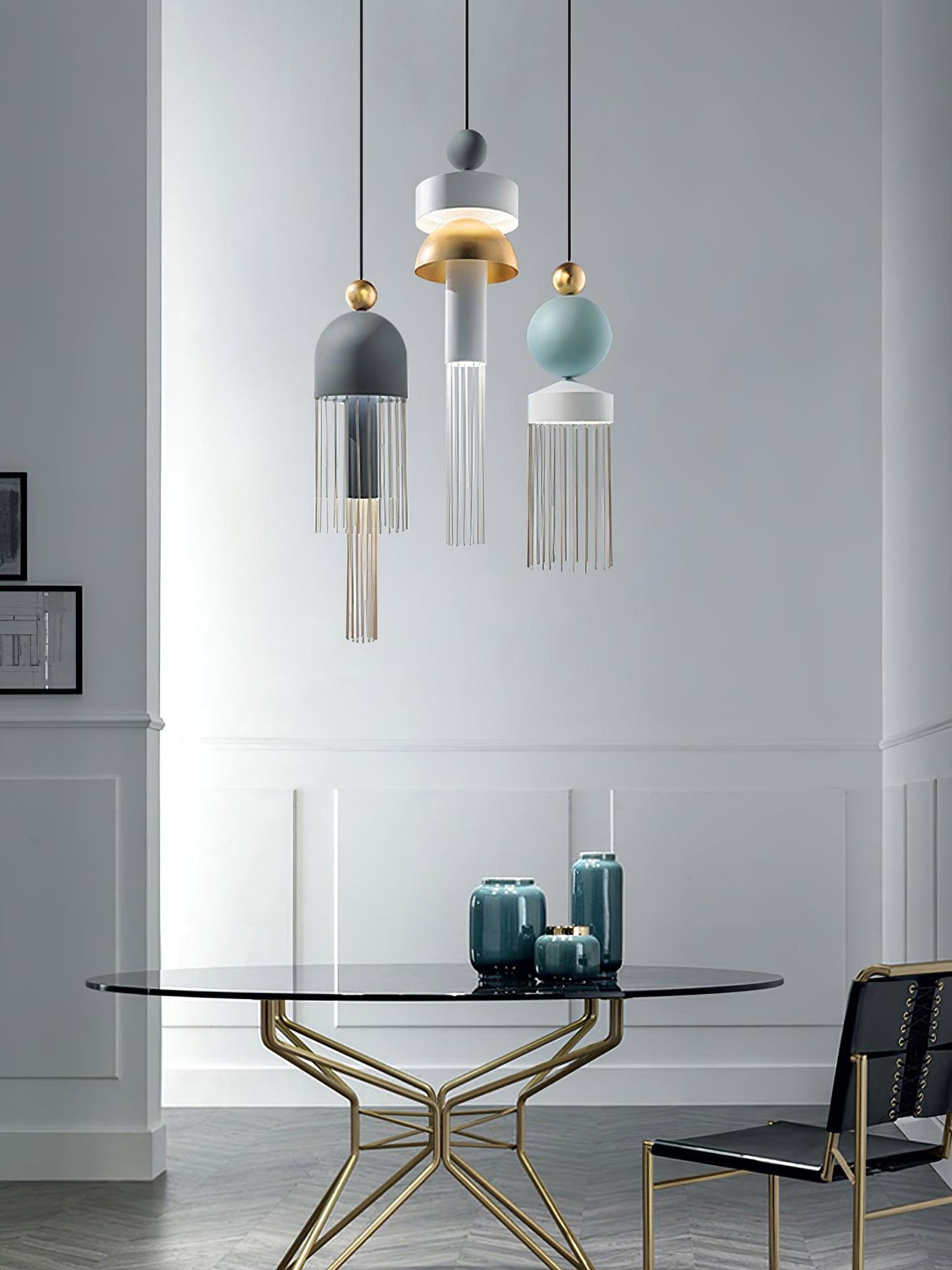 Metal Glass Pendant Light