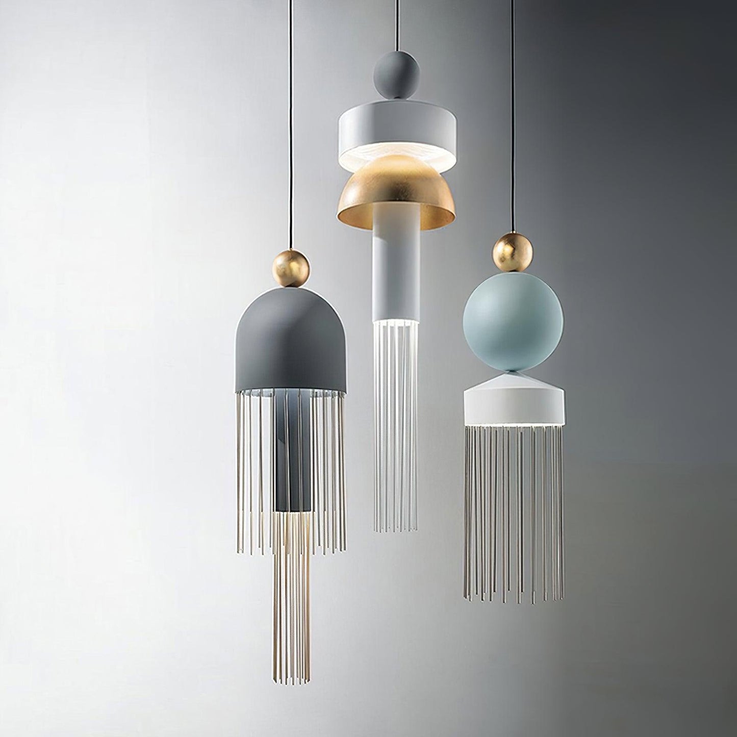 Metal Glass Pendant Light