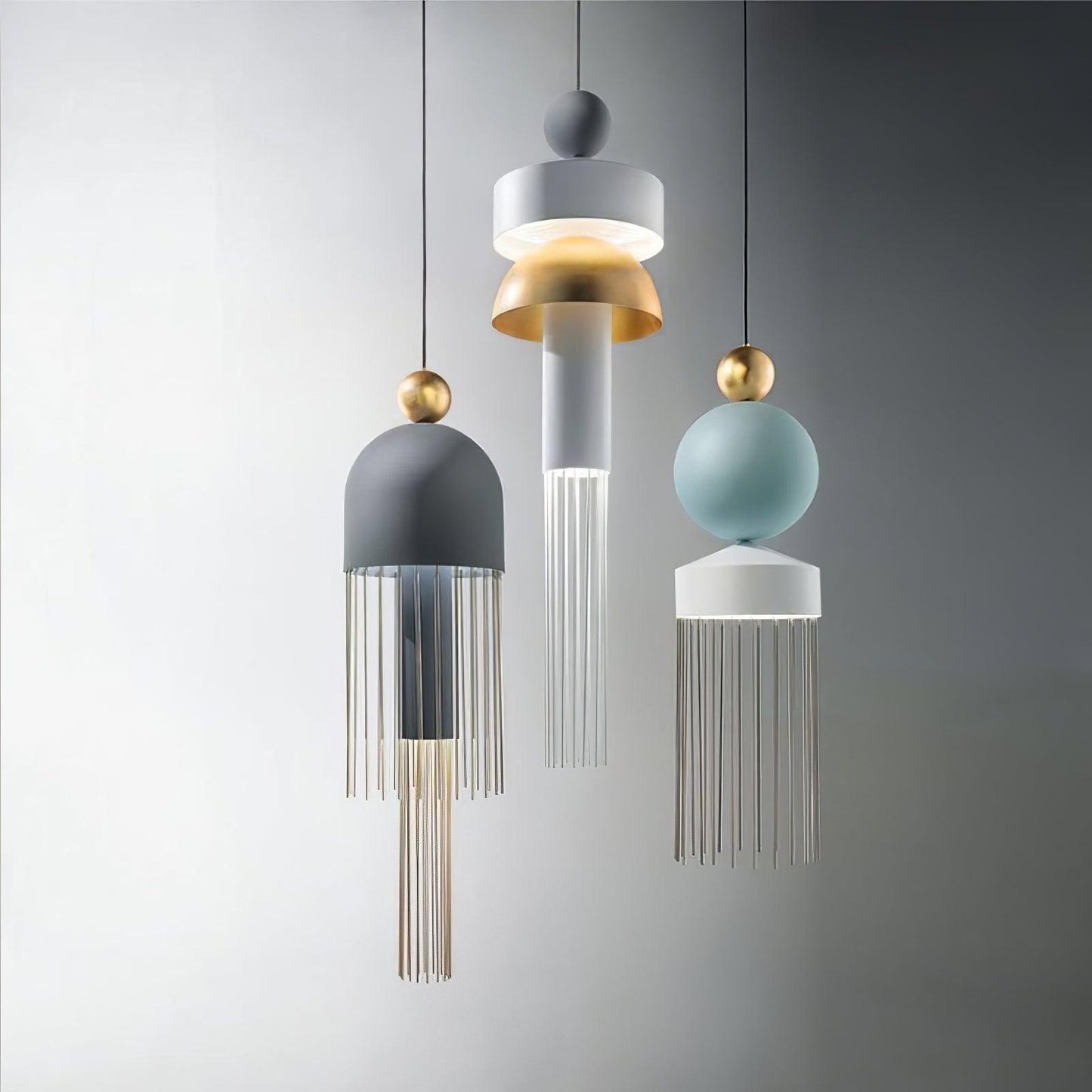 Metal Glass Pendant Light