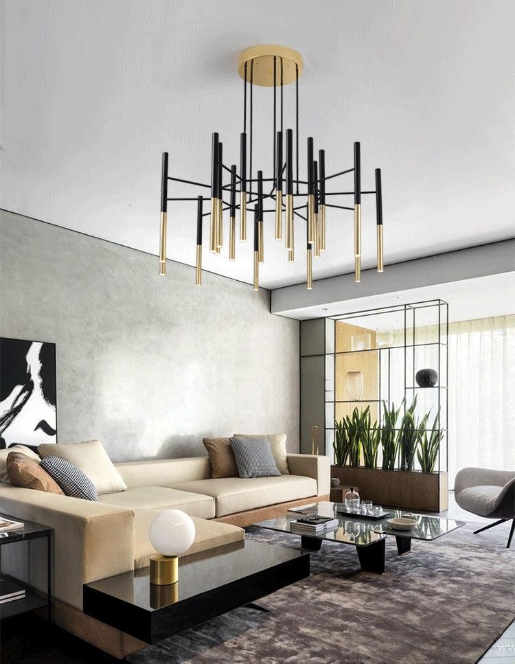 Metal Tubular Chandelier