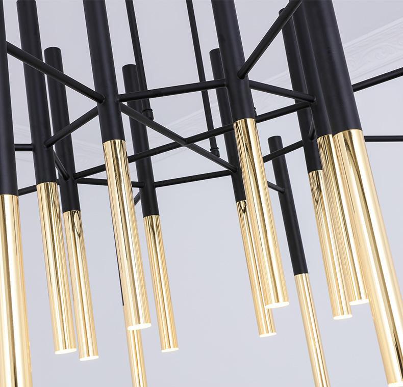 Metal Tubular Chandelier