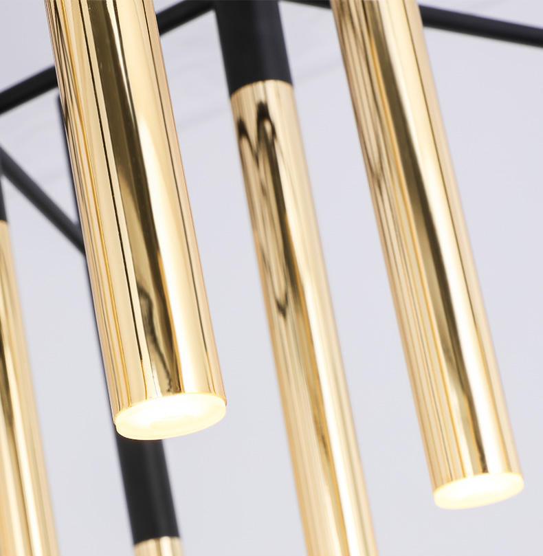 Metal Tubular Chandelier