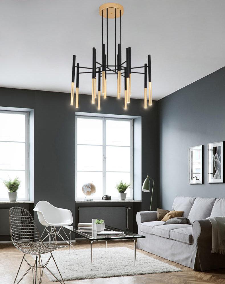 Metal Tubular Chandelier