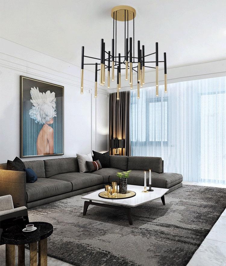 Metal Tubular Chandelier