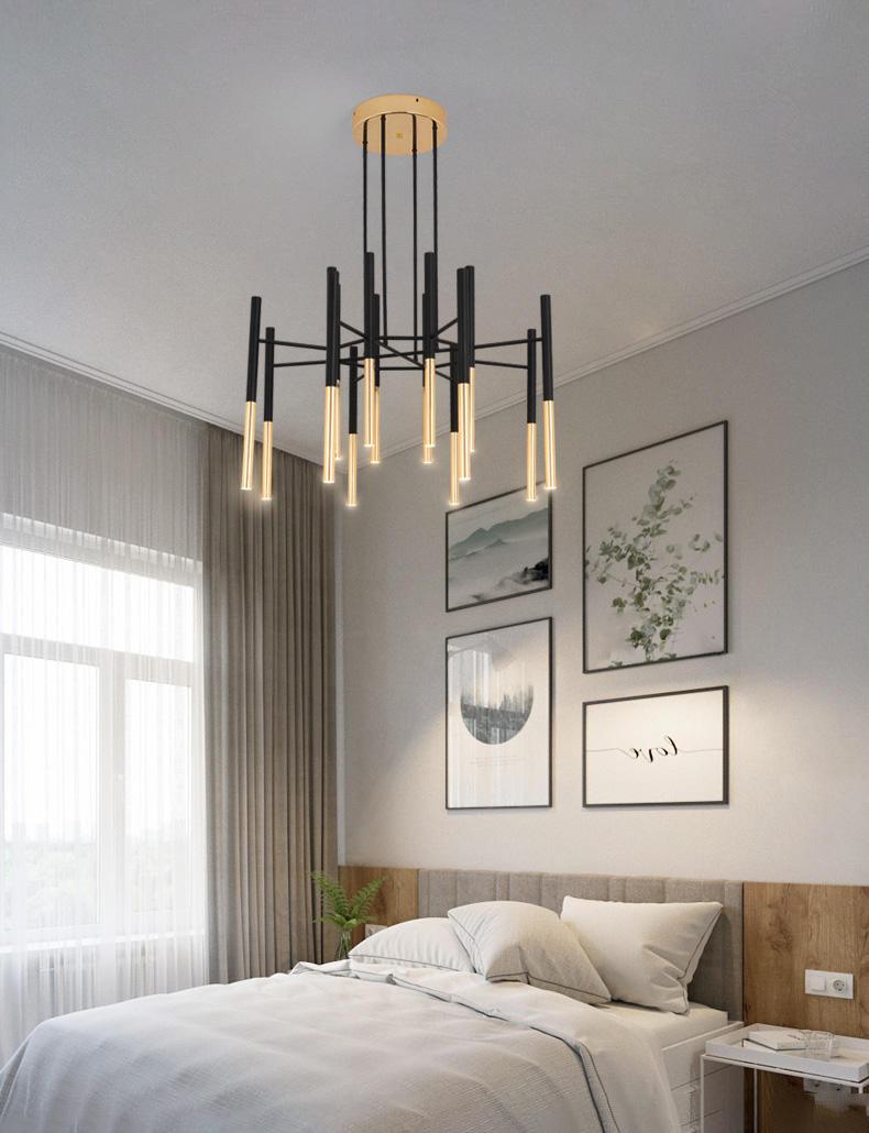 Metal Tubular Chandelier