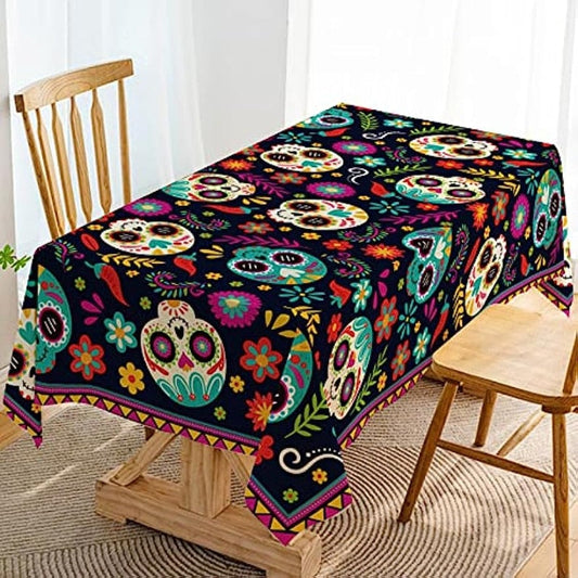 Sugar Skull Waterproof Tablecloth