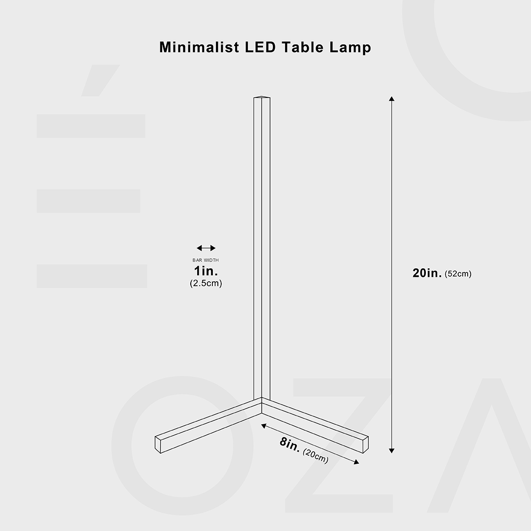 Minimalist LED Color Emitting Lamp