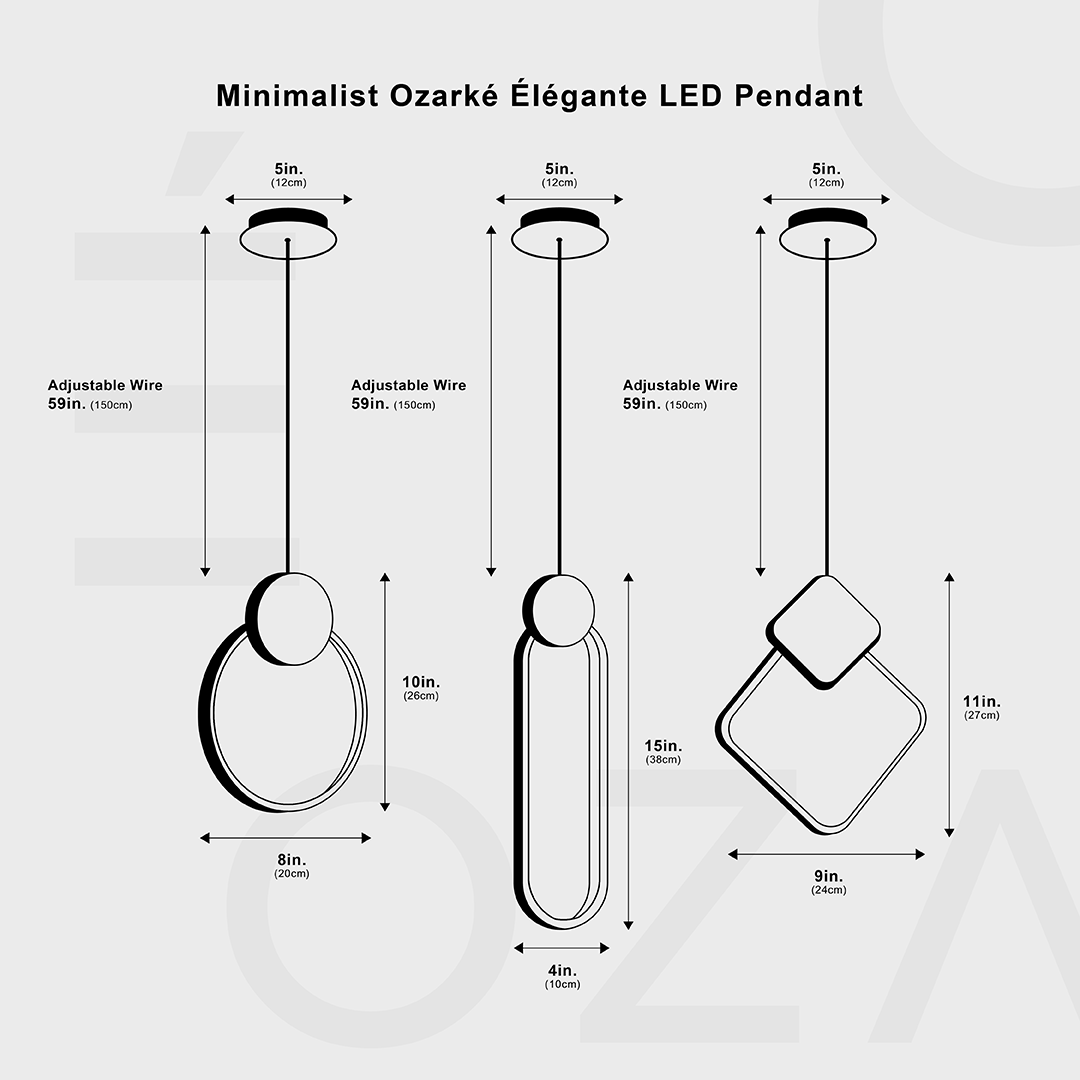 Minimalist Ozarké Élégante LED Pendant Light