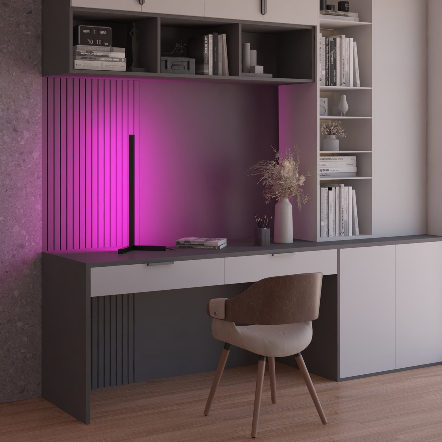 Minimalist LED Color Emitting Lamp