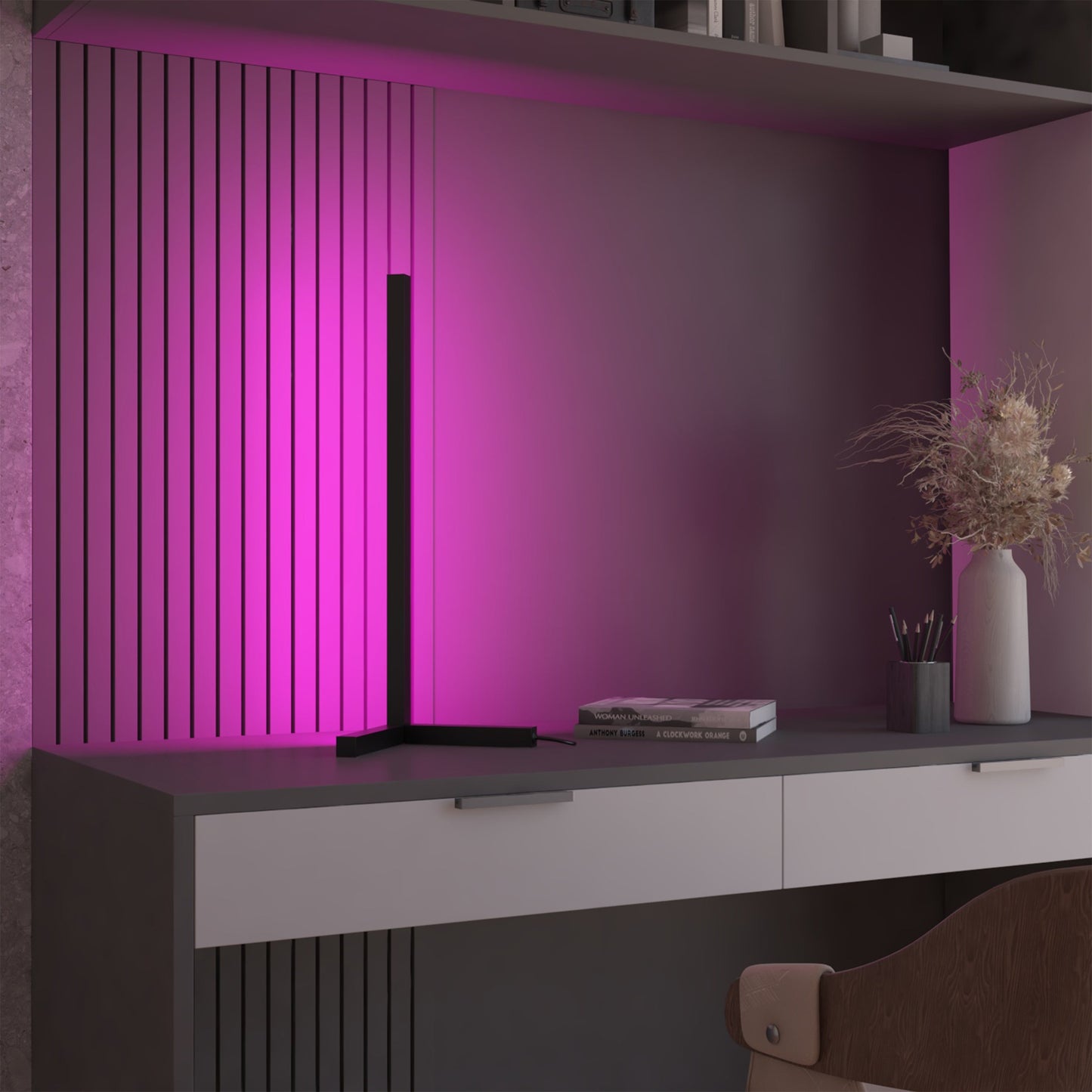 Minimalist LED Color Emitting Lamp