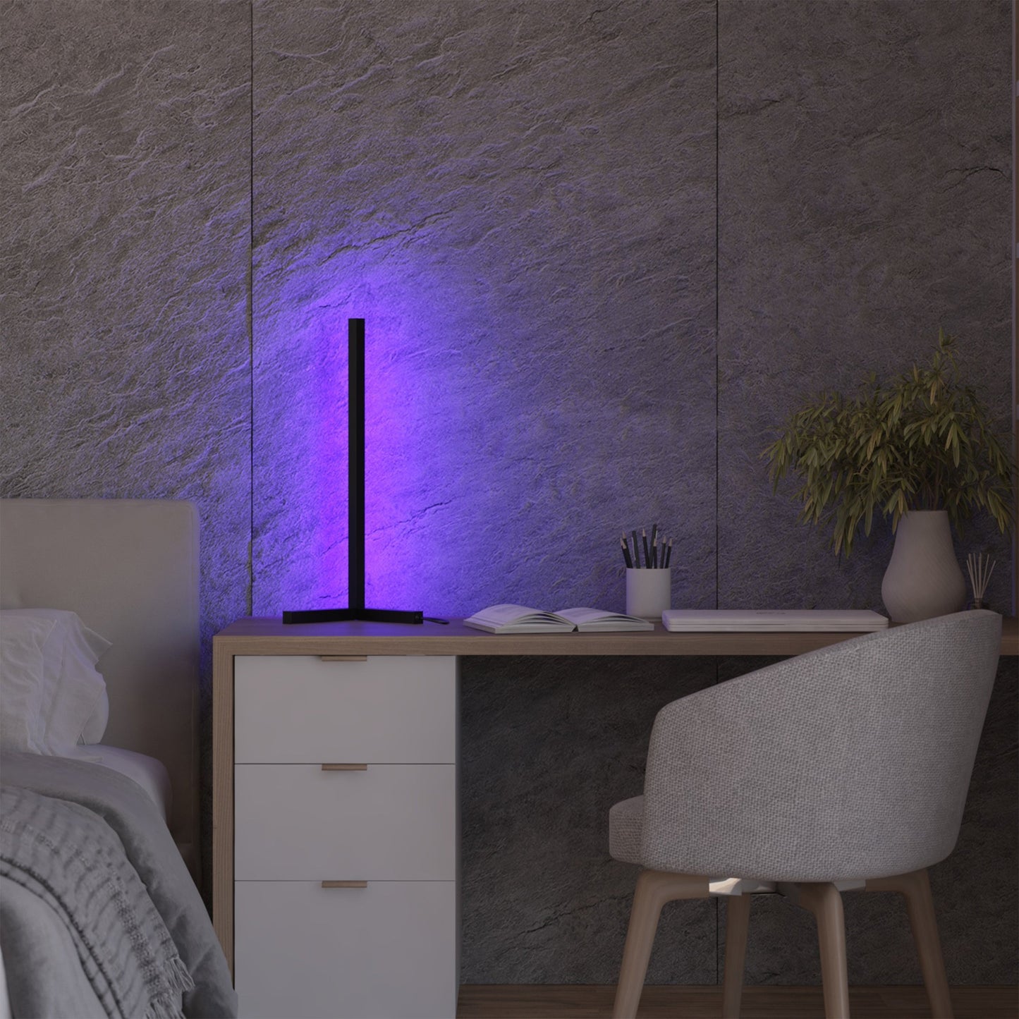 Minimalist LED Color Emitting Lamp