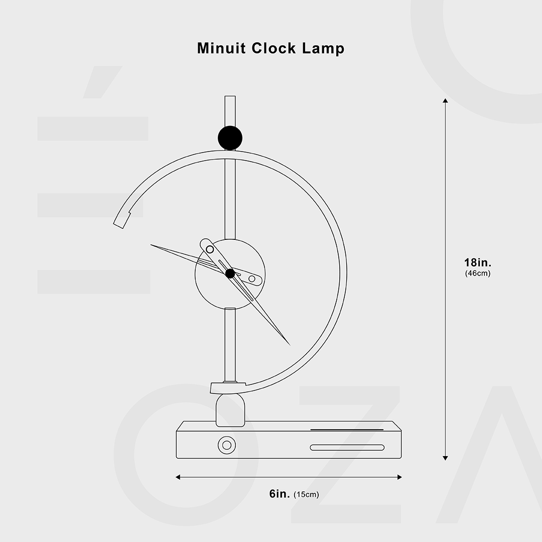 Minuit Stylish Table Clock Lamp