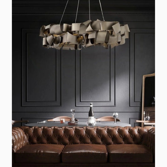 Zelo Surrigone | Postmodern Creative Gray/Gold Iron Chandelier