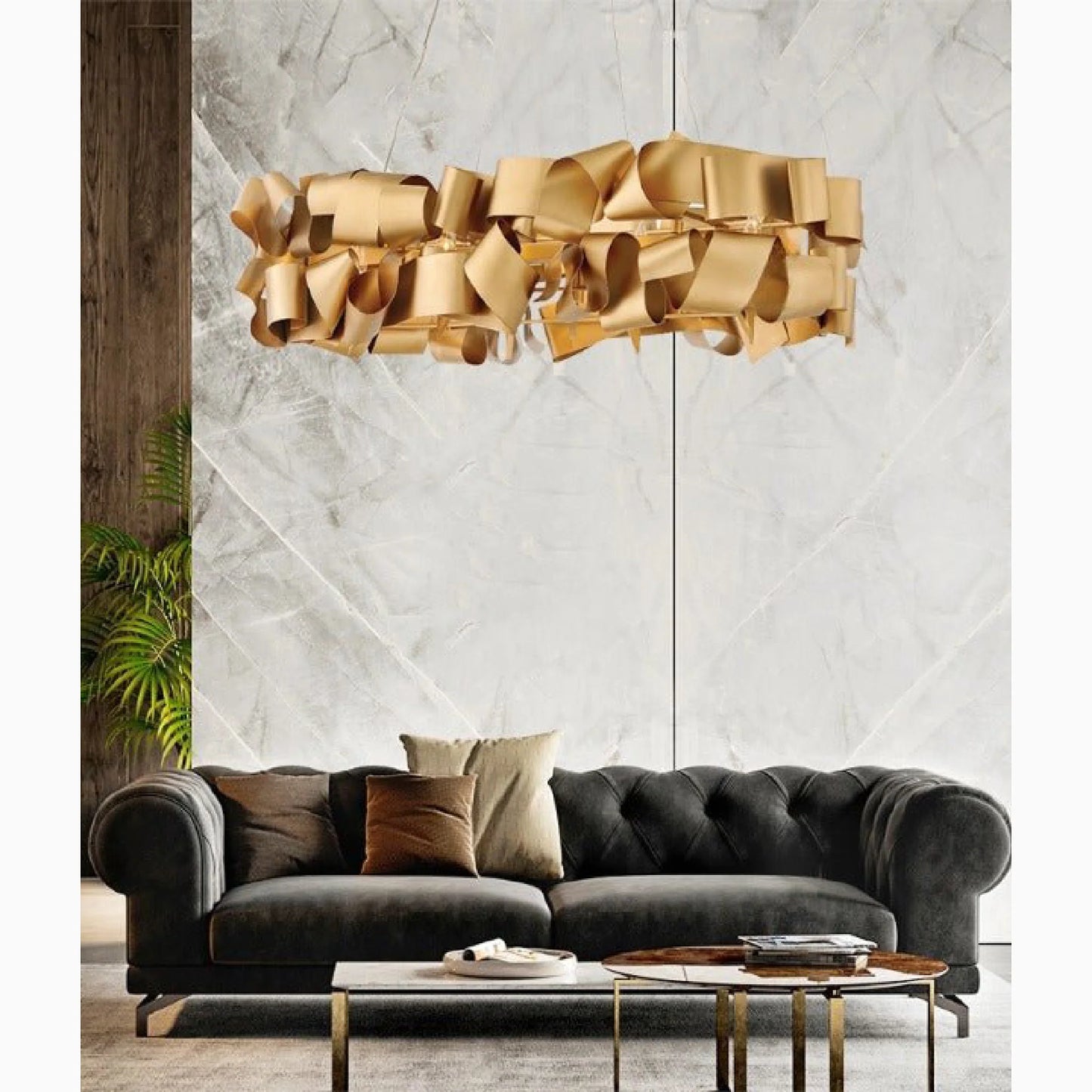 Zelo Surrigone | Postmodern Creative Gray/Gold Iron Chandelier