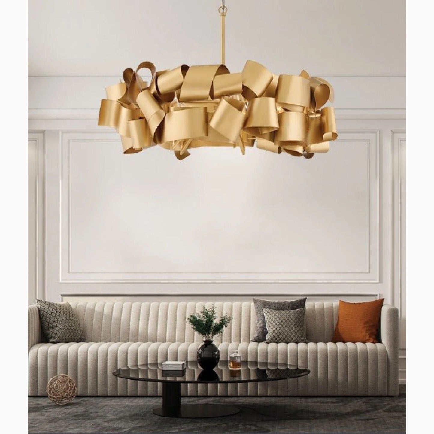 Zelo Surrigone | Postmodern Creative Gray/Gold Iron Chandelier