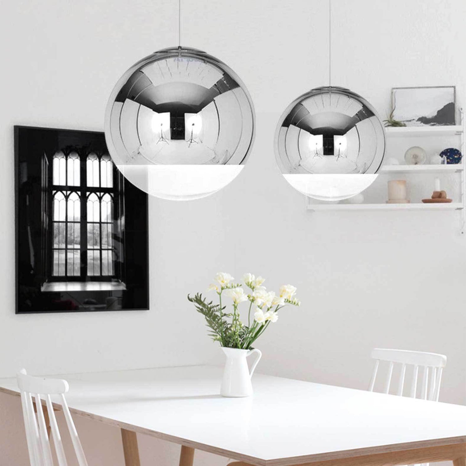 Mirror Glass Ball Pendant Light - Nordic Side - 