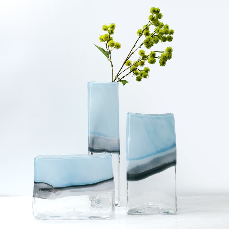 Maison Marble Glass Vase - Organic Elegance