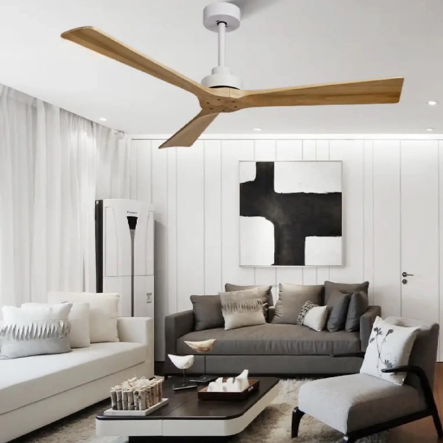 Modern Fashion Solid Wood Ceiling Fan 56"