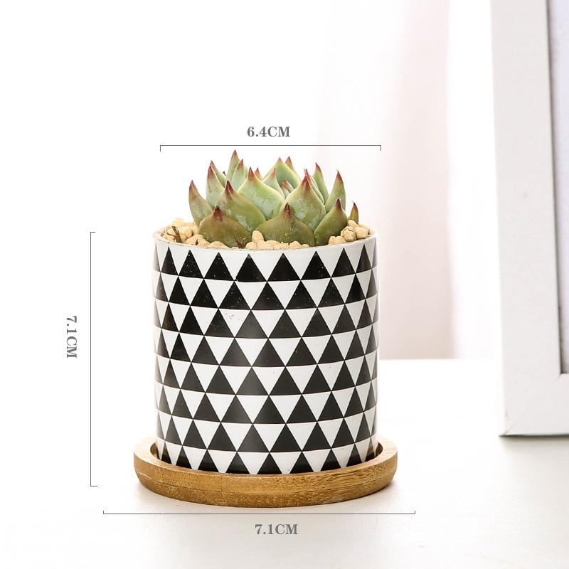 Aiva - Nordic Geometric Succulent Planter - Nordic Side - Modern Planters