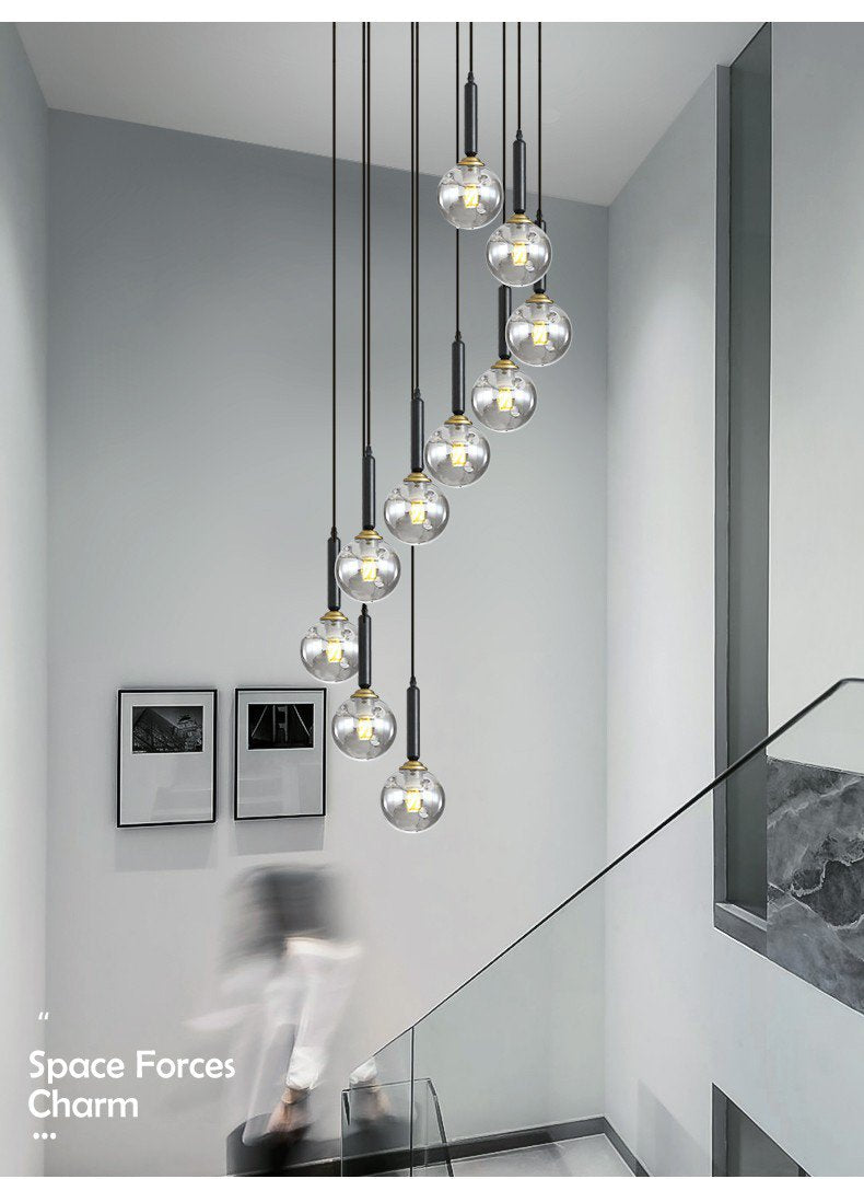 Modern Glass Chandelier Lighting Fixture