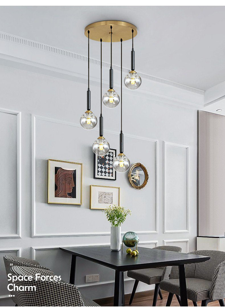 Modern Glass Chandelier Lighting Fixture