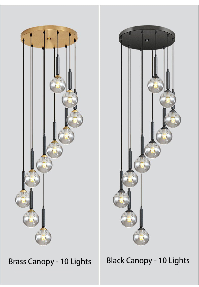 Modern Glass Chandelier Lighting Fixture