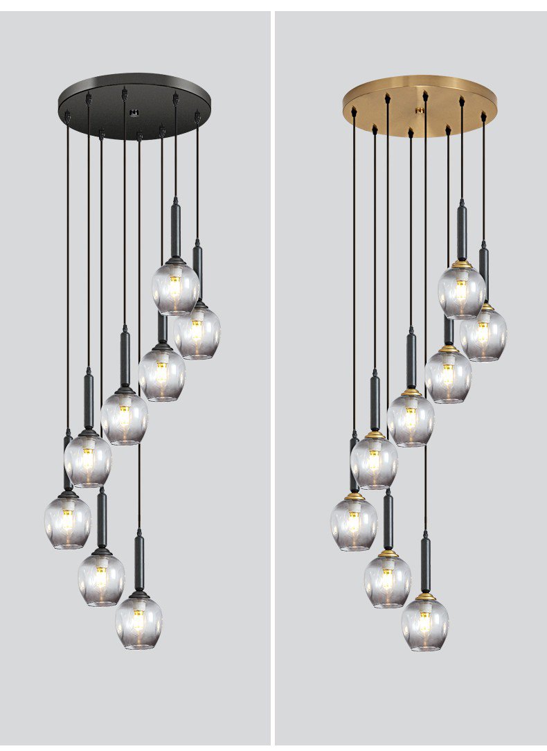 Modern Glass Chandelier Lighting Fixture