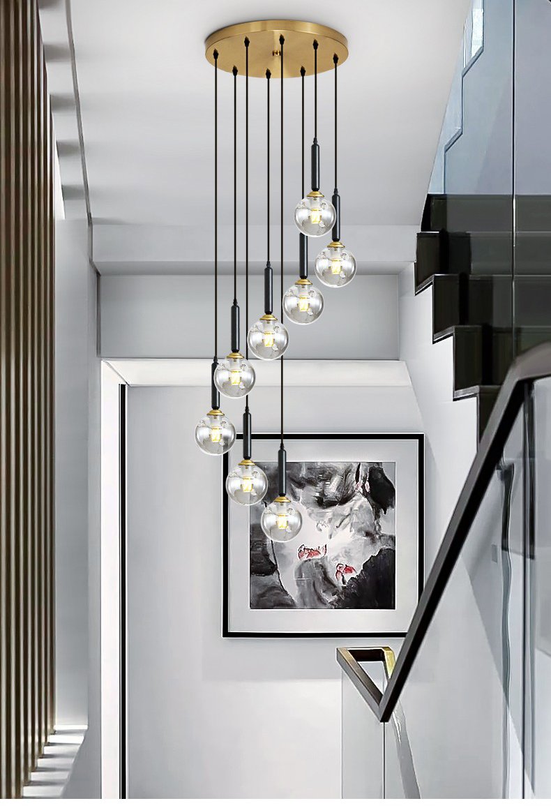 Modern Glass Chandelier Lighting Fixture