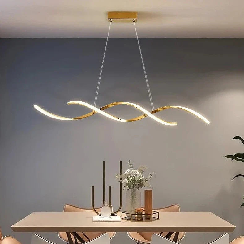 Modern Helical Pendant Light