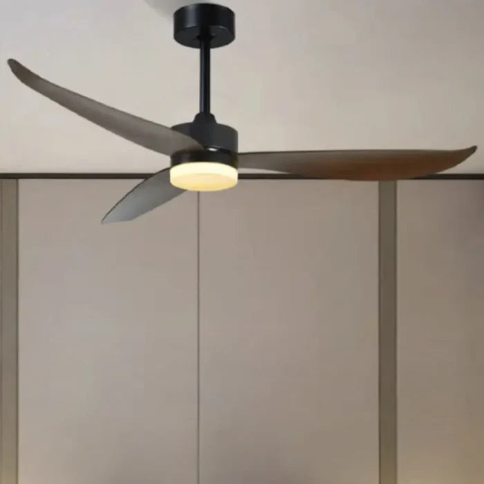 Modern Indoor Solid Wood Ceiling Fan With Lamp and Remote Control | 52"