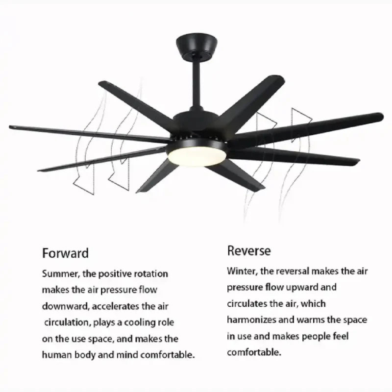 Modern Solid Wood Ceiling Fan with Led Light and Remote Control